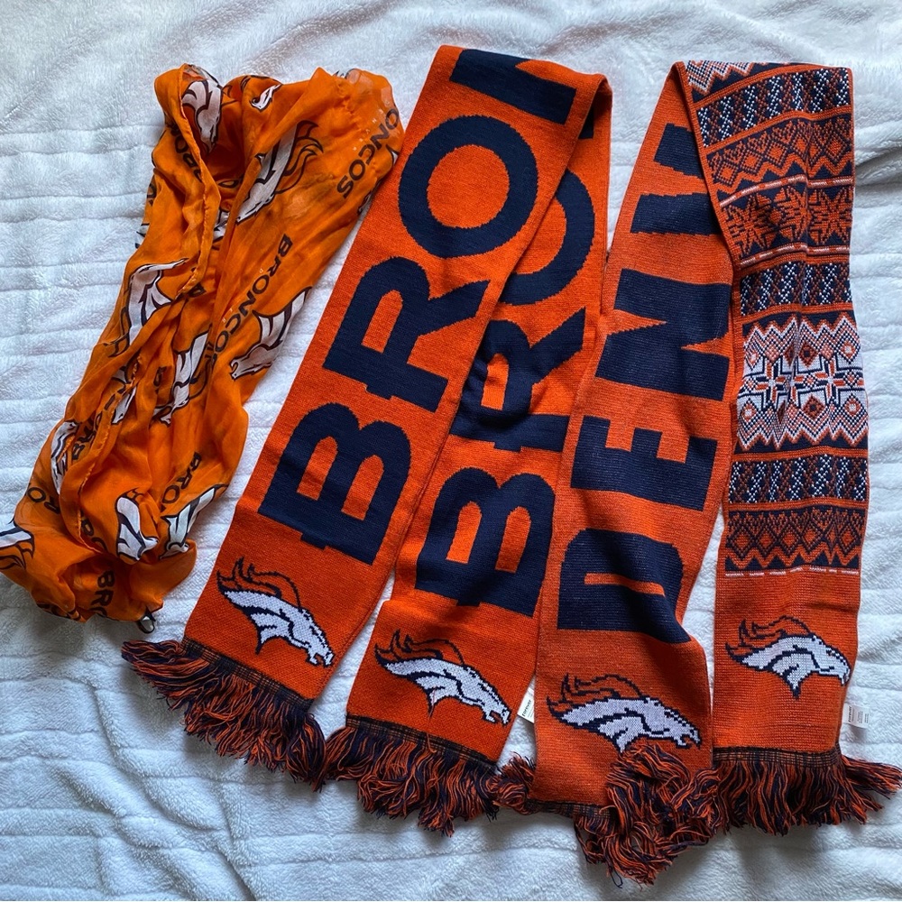 NFL Denver Broncos 3 Scarf Bundle